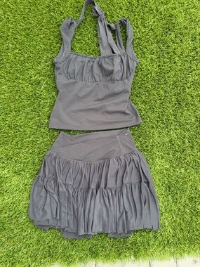 Blogilates Target Set Small Black Ruffle Tennis Skirt + Top SOLD OUT 🖤